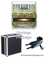 Rossetti 34 Key 5-Switch Piano Accordion - Gold